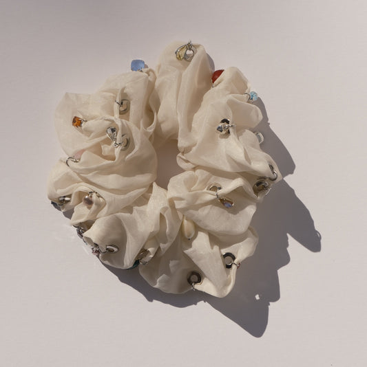 Charm Scrunchie / Silver