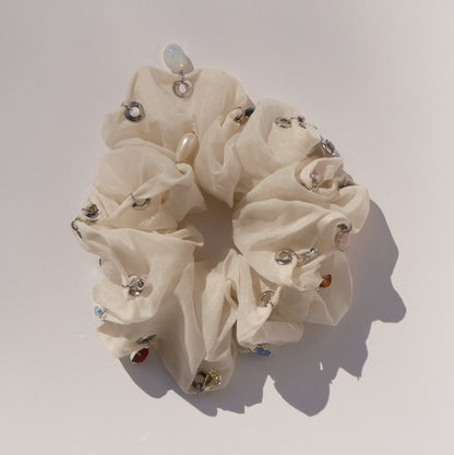 Charm Scrunchie / Silver