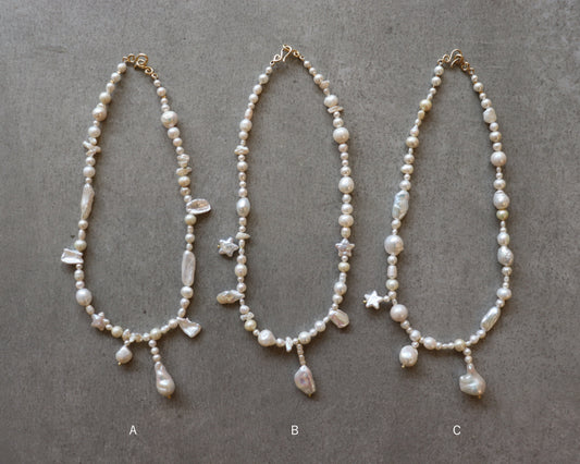OOAK Pearl Necklace / White