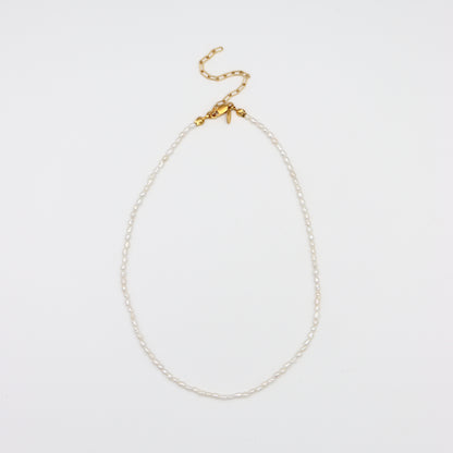 Rice Pearl Necklace / Tiny（Gold / Silver）