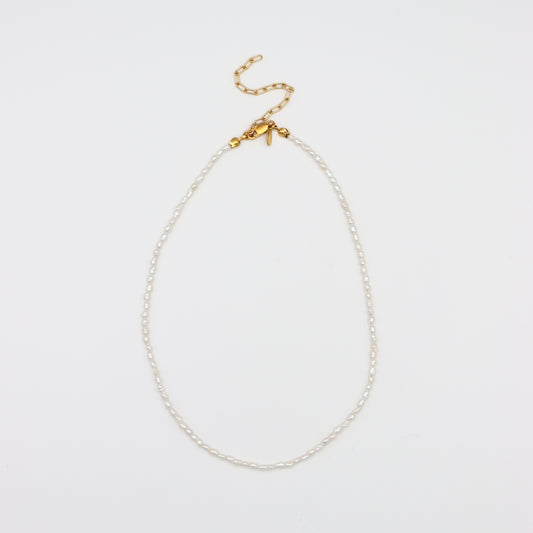 Rice Pearl Necklace / Tiny（Gold / Silver）