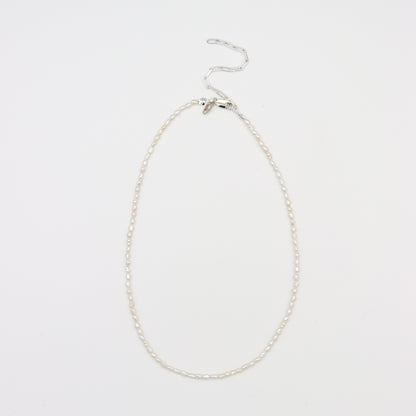 Rice Pearl Necklace / Tiny（Gold / Silver）