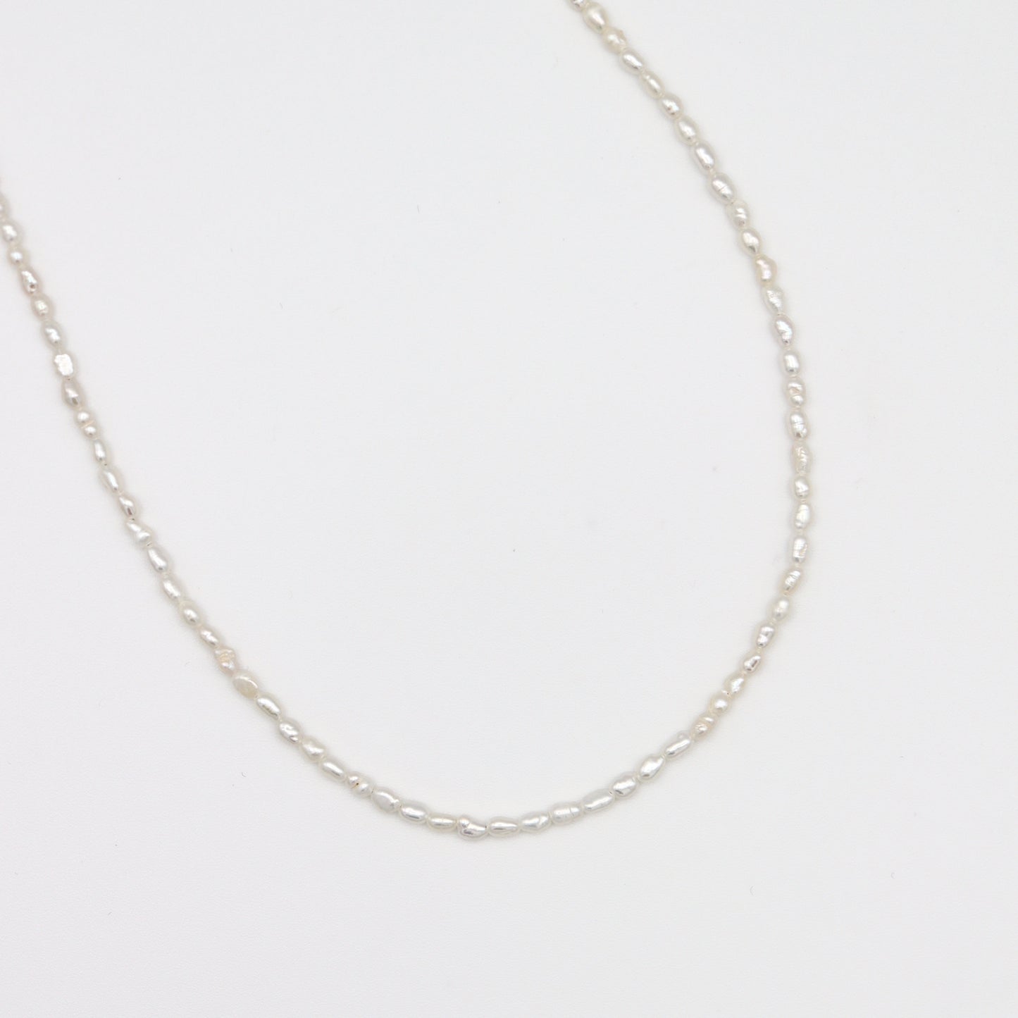 Rice Pearl Necklace / Tiny（Gold / Silver）