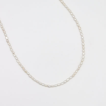 Rice Pearl Necklace / Tiny（Gold / Silver）