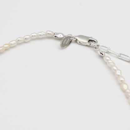 Rice Pearl Necklace / Mid（Gold / Silver）