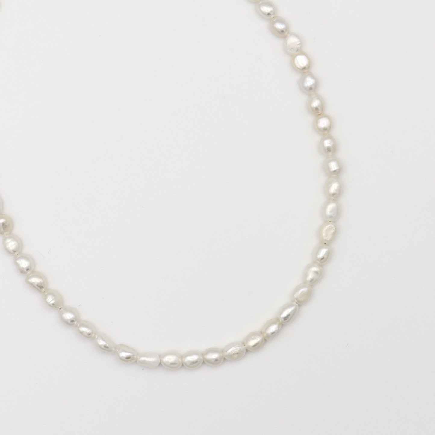 Rice Pearl Necklace / Mid（Gold / Silver）