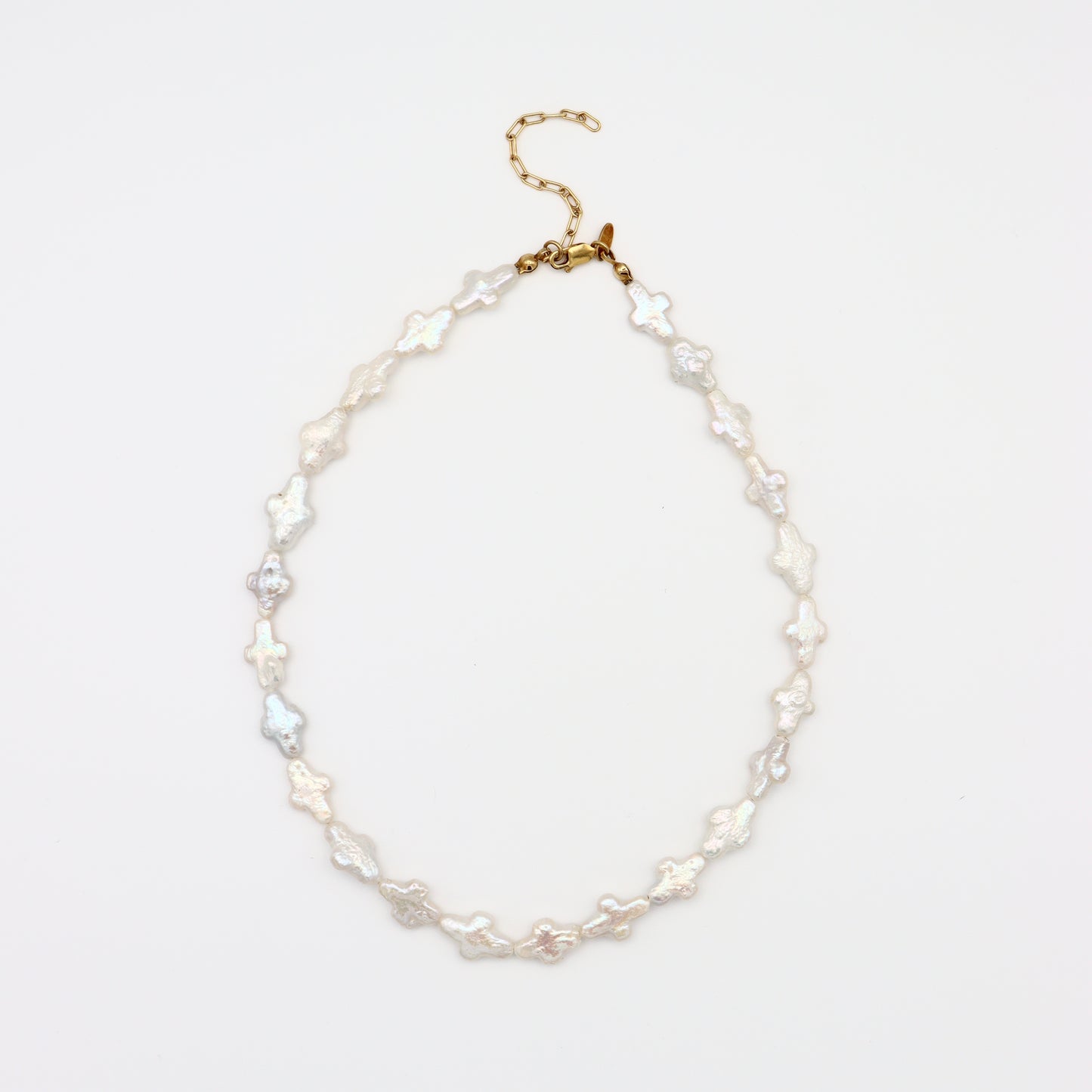 Cross Pearl Necklace（Gold / Silver）