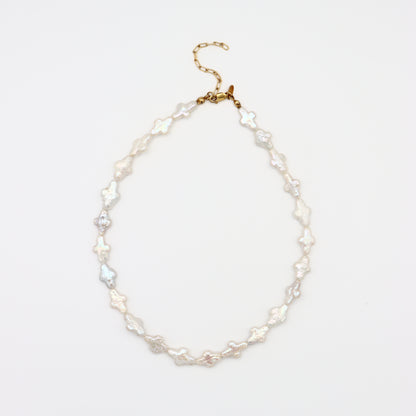 Cross Pearl Necklace（Gold / Silver）