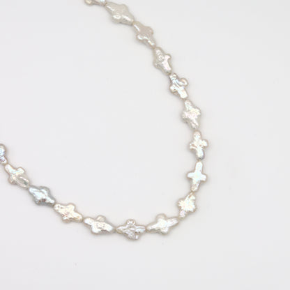 Cross Pearl Necklace（Gold / Silver）