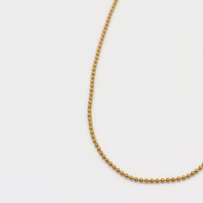 Thin Ball Chain Necklace（gold / silver）