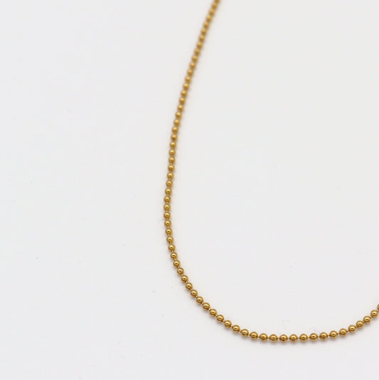 Thin Ball Chain Necklace（gold / silver）