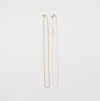 Thin Ball Chain Necklace（gold / silver）