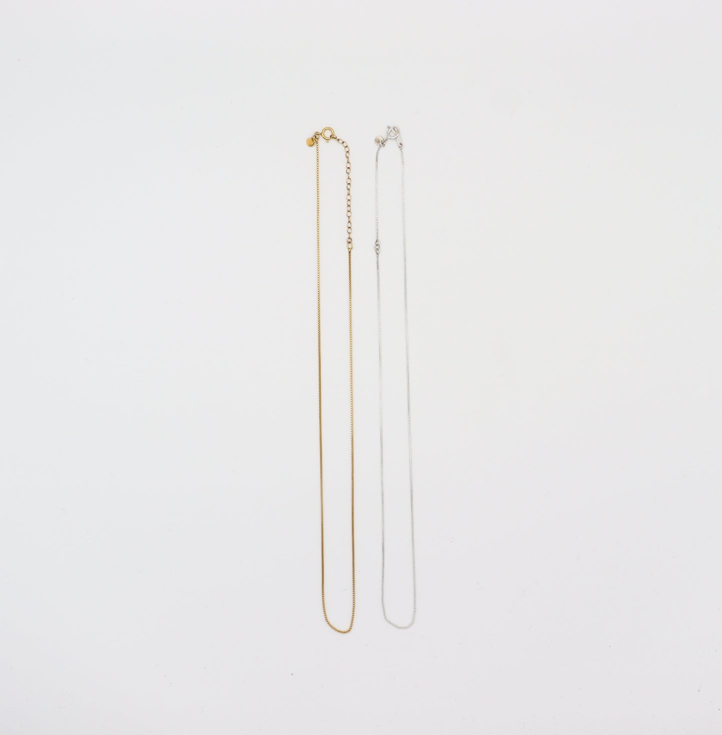 Thin Box Chain Necklace（gold / silver）