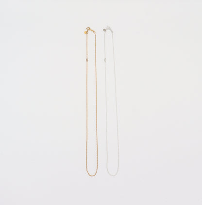 Thin Rope Chain Necklace（gold / silver）
