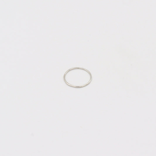 Hammer Finish Simple Ring / Silver