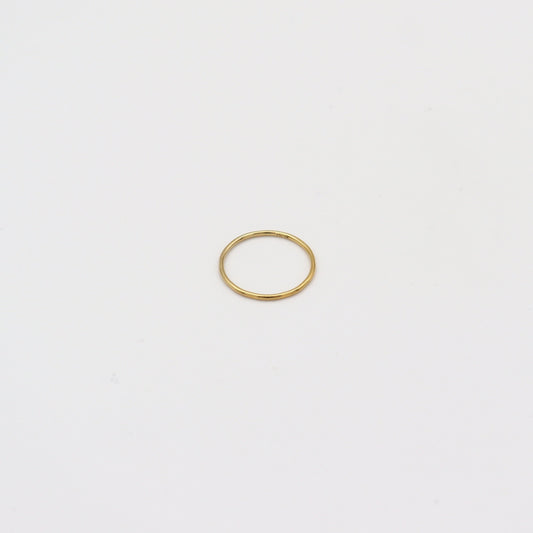 Hammer Finish Simple Ring / Gold