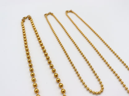 Big Ball Chain Choker 38cm（Gold / Silver）