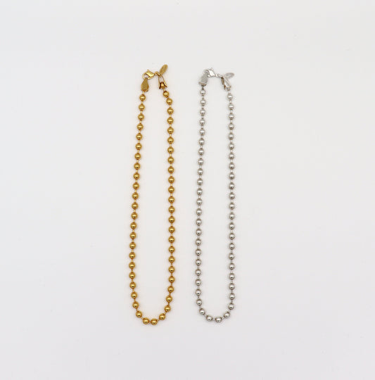 Big Ball Chain Choker 38cm（Gold / Silver）