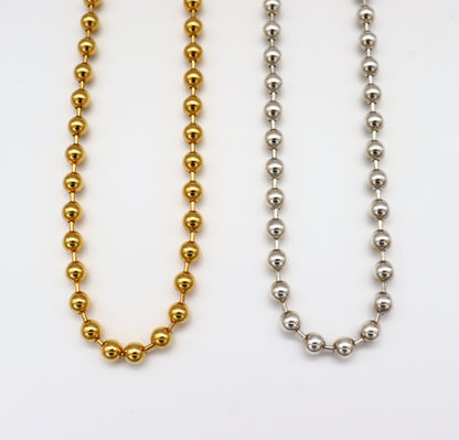 Big Ball Chain Choker 38cm（Gold / Silver）
