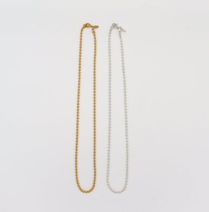 Ball Chain Necklace 50cm（Gold / Silver）