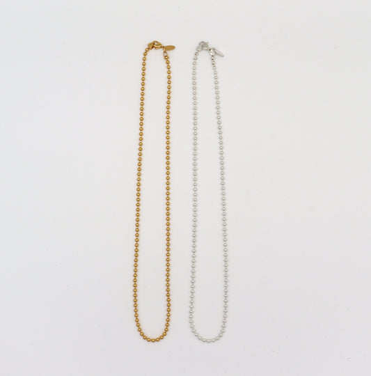 Ball Chain Necklace 50cm（Gold / Silver）
