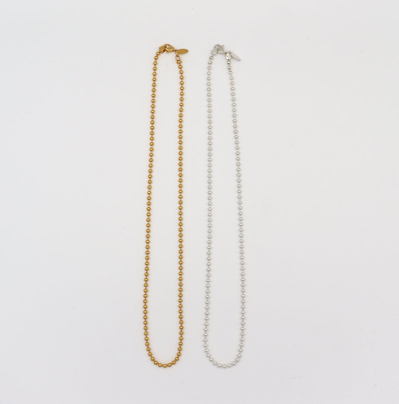 Ball Chain Necklace 50cm（Gold / Silver）