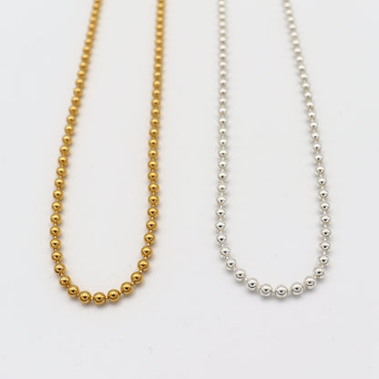 Ball Chain Necklace 50cm（Gold / Silver）