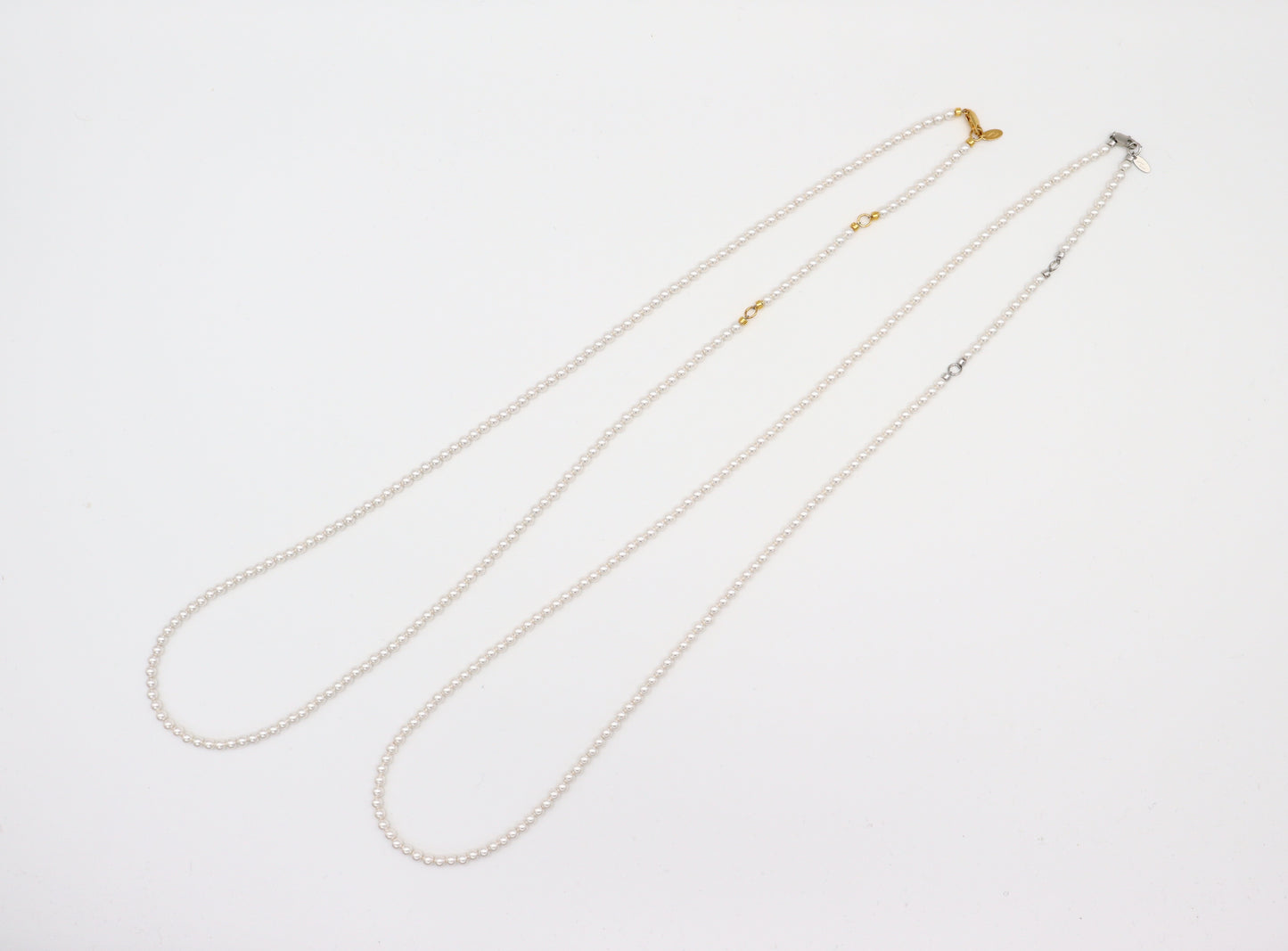 Many Way Long Pearl Necklace（Gold / Silver）