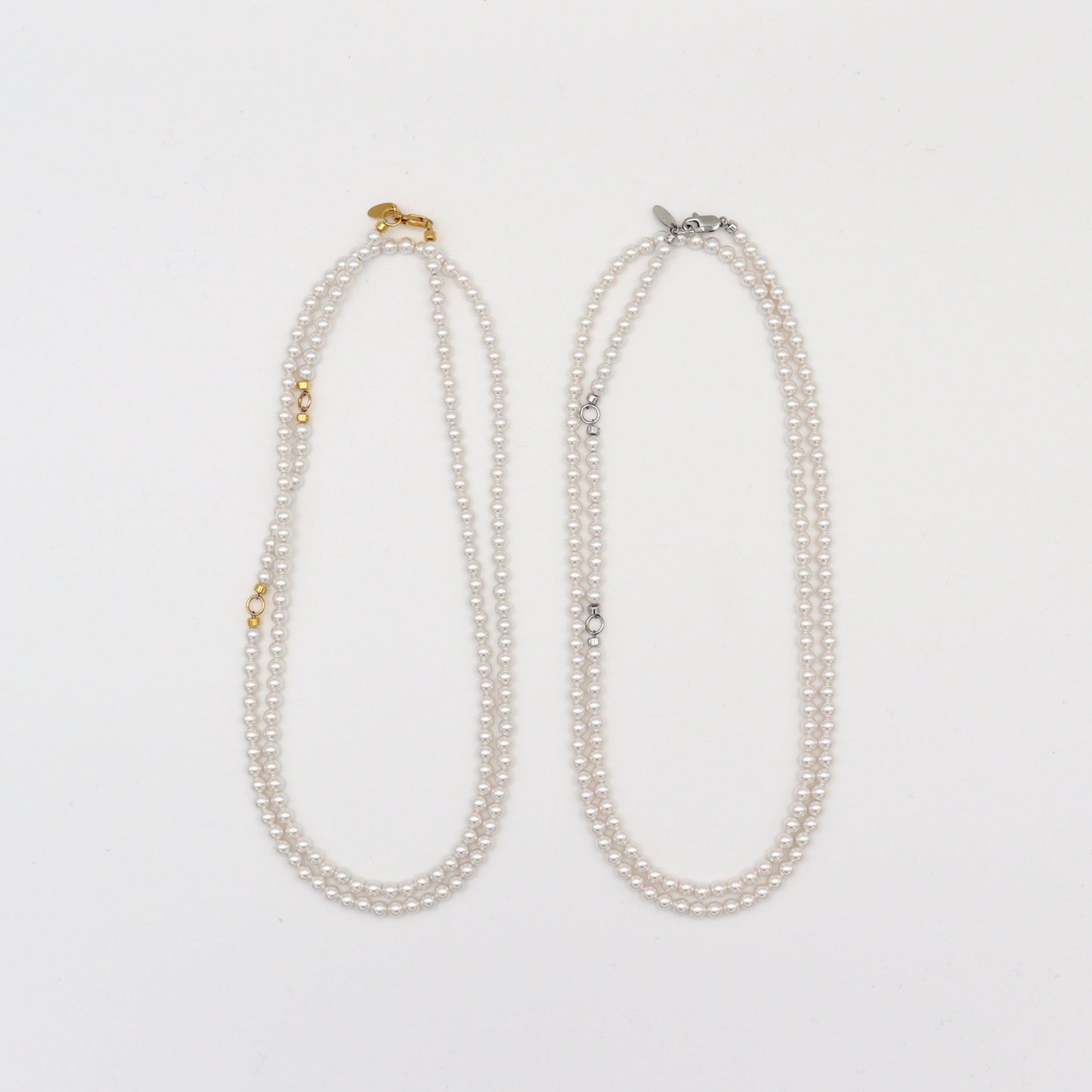 Many Way Long Pearl Necklace（Gold / Silver）