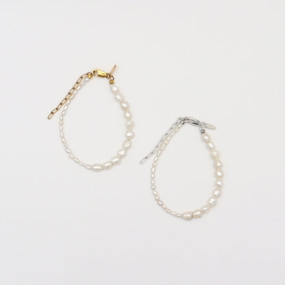 Rice Pearl  Bracelet（Gold / Silver）
