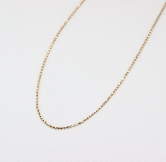 Fine Ball Chain Necklace / 10K