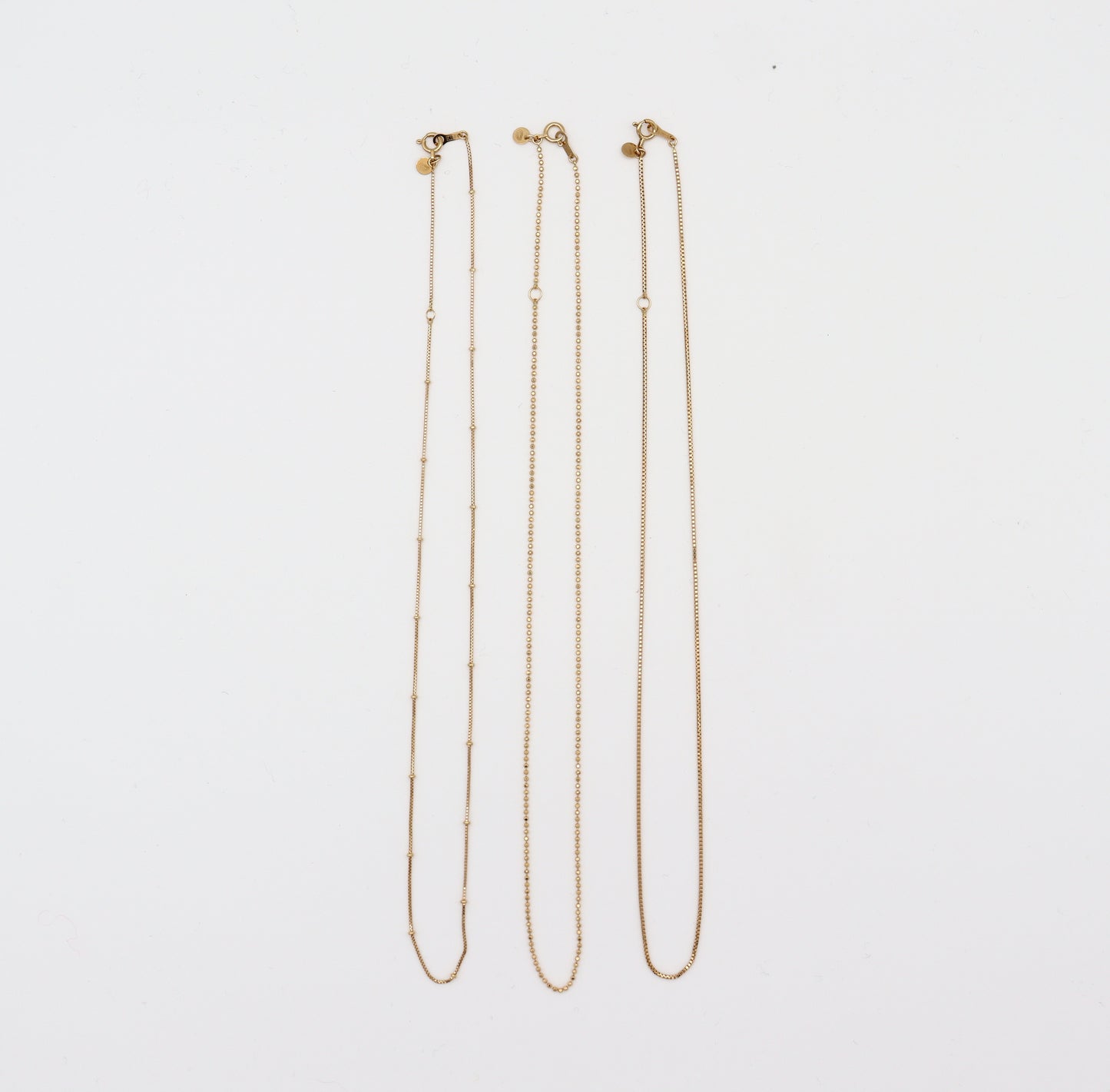 Fine Box Chain Necklace / 18K