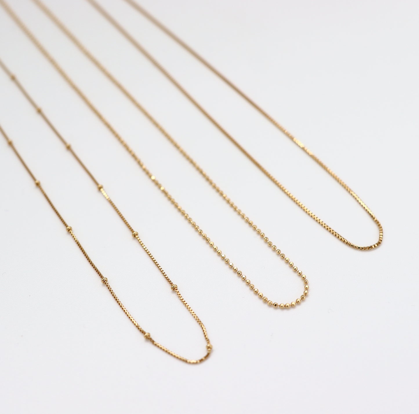 Fine Box Chain Necklace / 18K