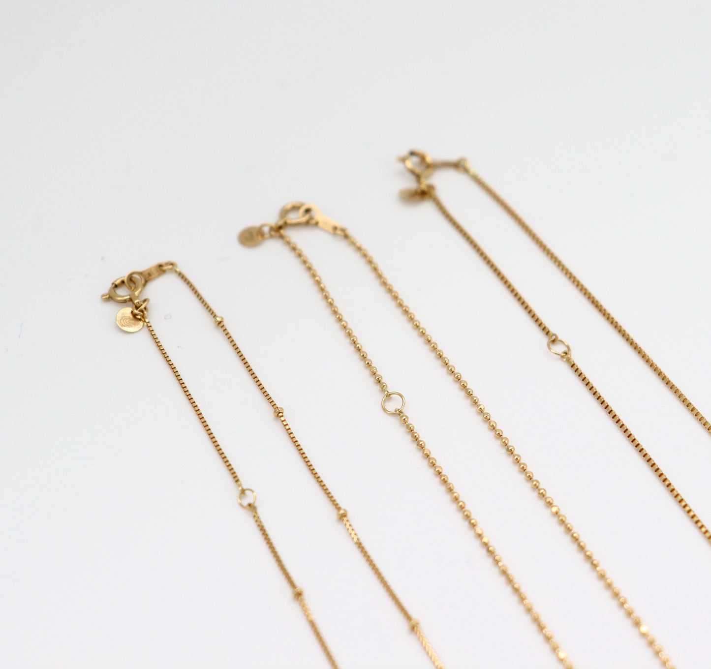 Fine Box Chain Necklace / 18K