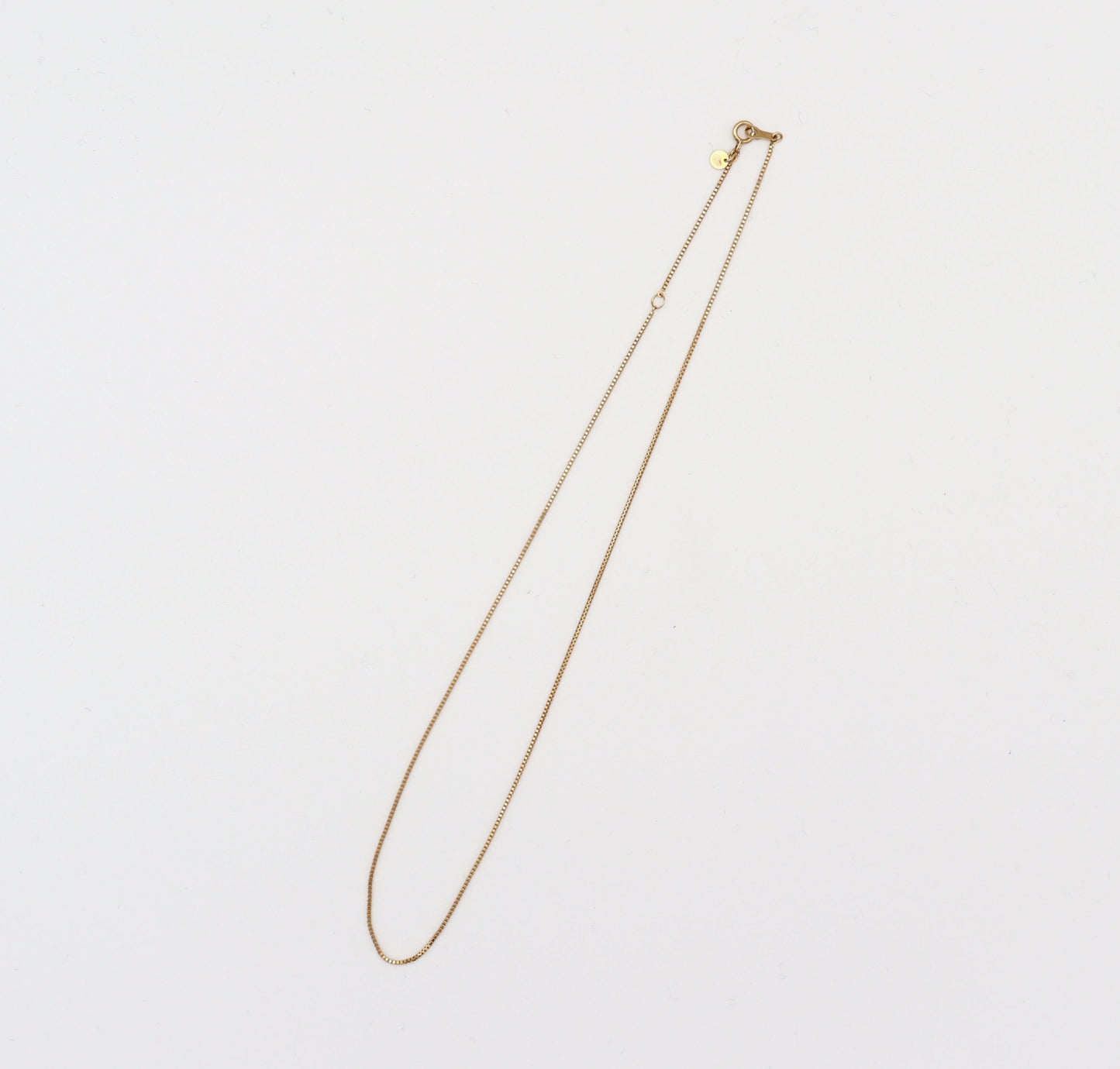 Fine Box Chain Necklace / 18K