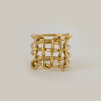 Louise Check Ring / Gold