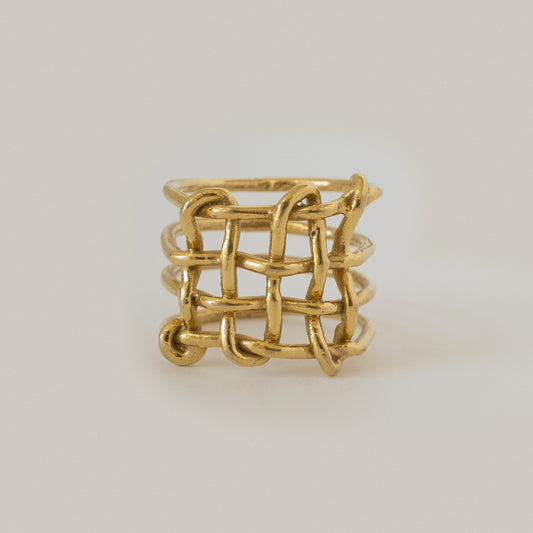 Louise Check Ring / Gold