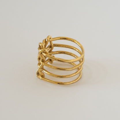 Louise Check Ring / Gold