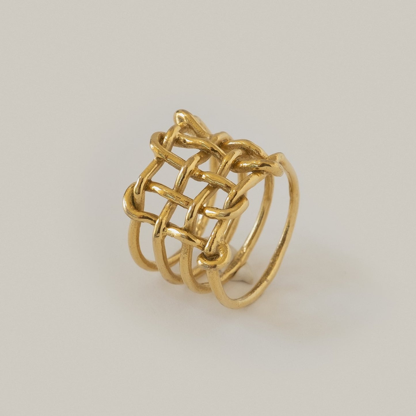 Louise Check Ring / Gold