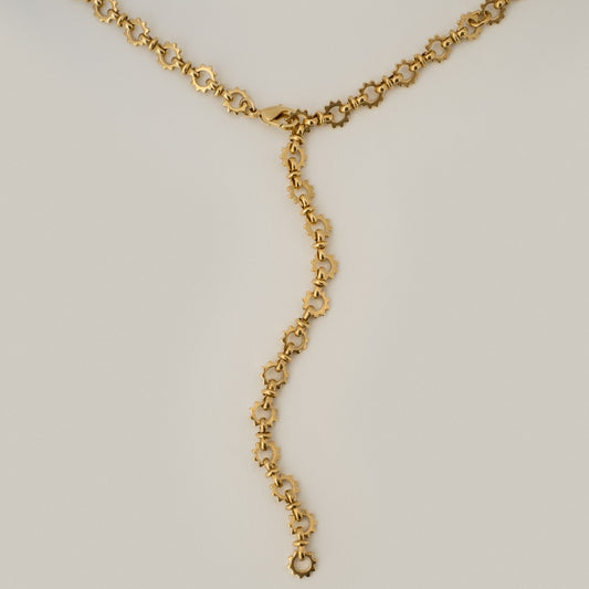 Flower Chain Long Necklace