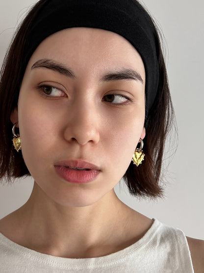 Metal Milagros Heart Pierce