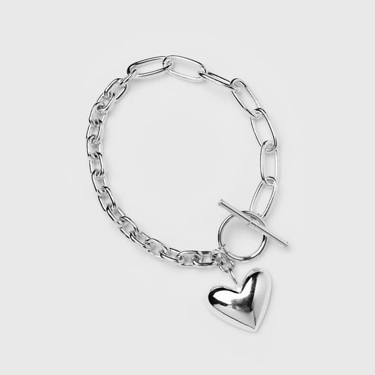 Marnie Heart Bracelet / Silver