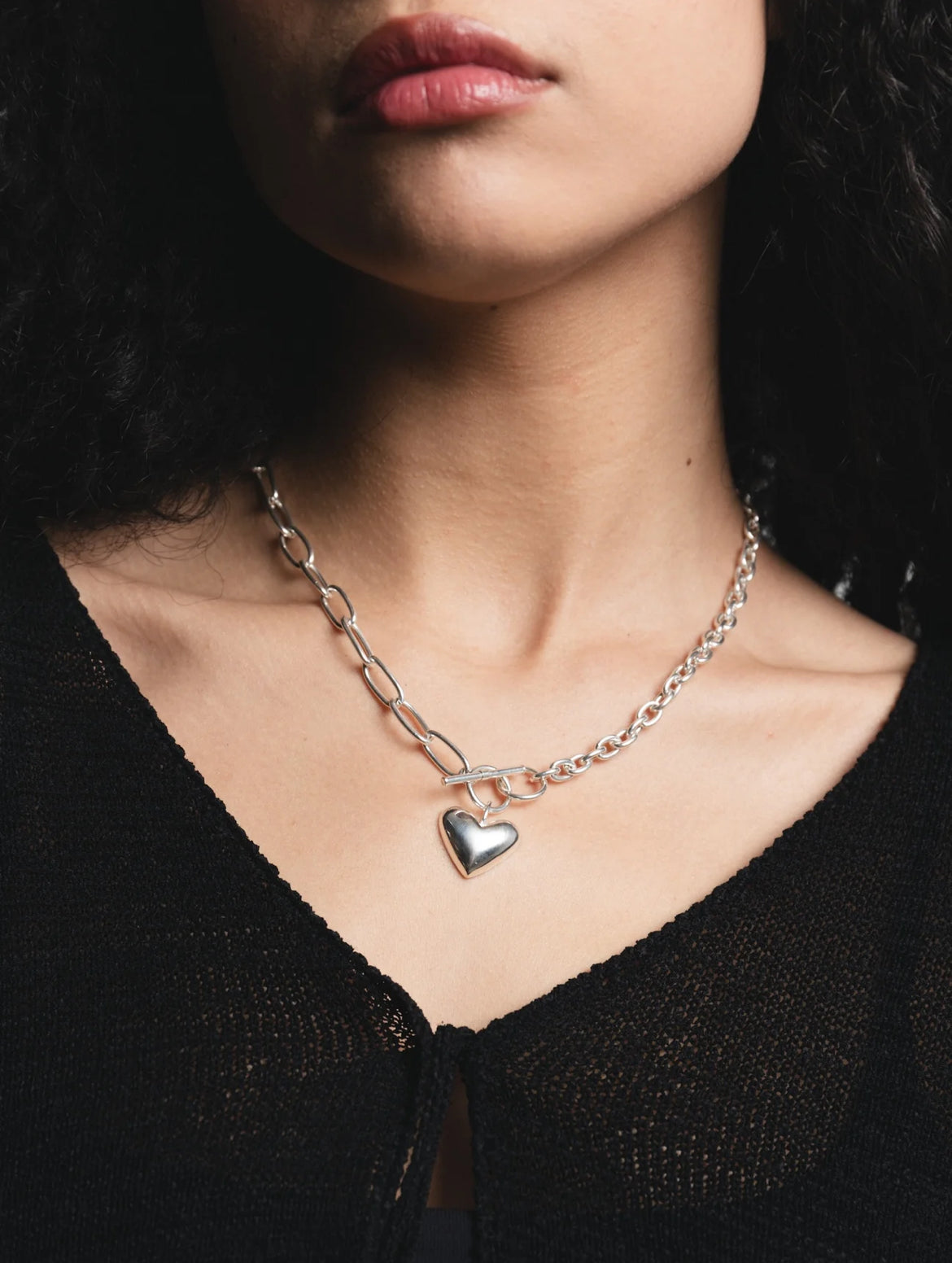 Marnie Heart Necklace / Silver