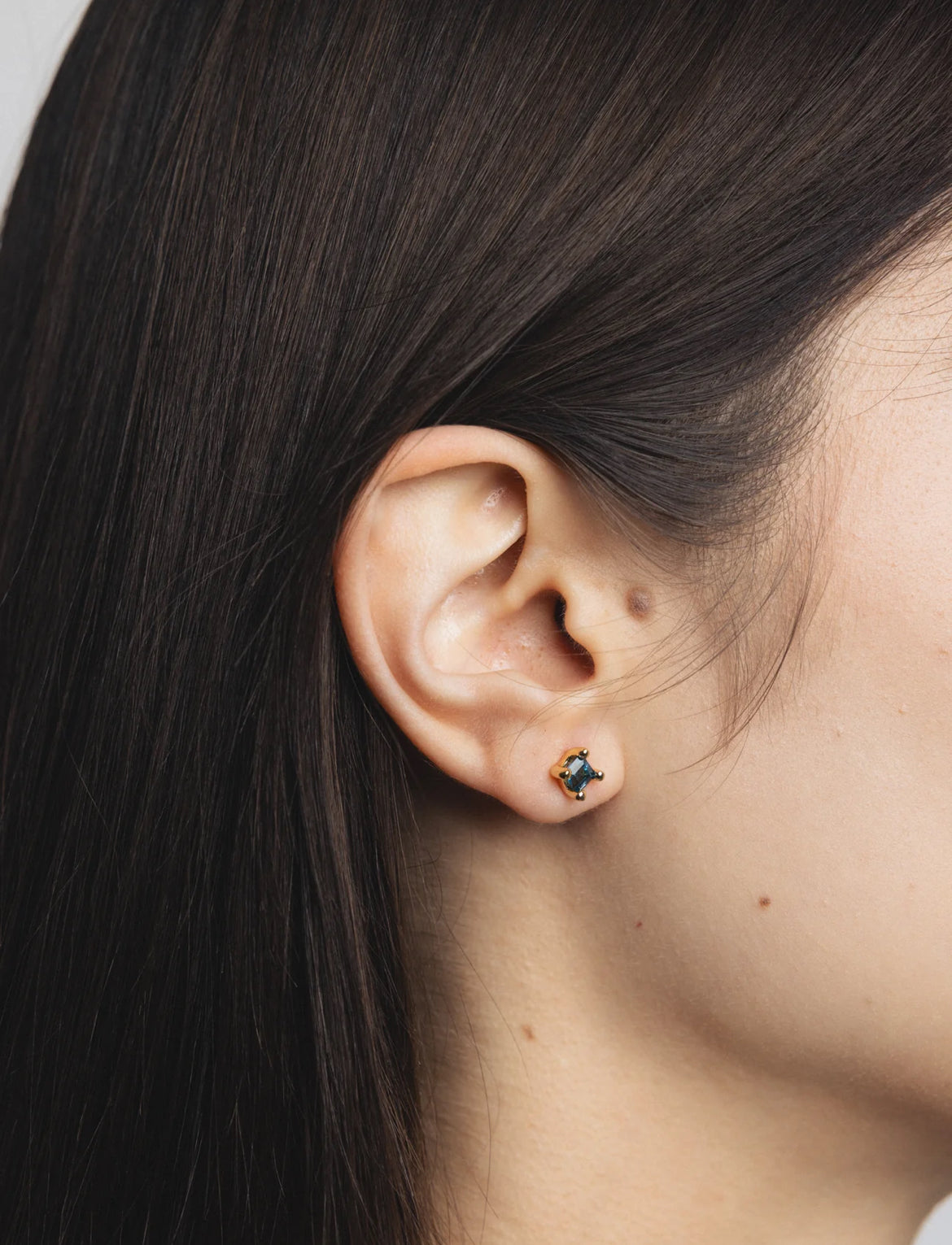 Josie Stone Studs / Gold*Blue Topaz