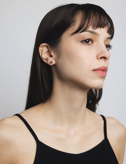 Josie Stone Studs / Gold*Blue Topaz