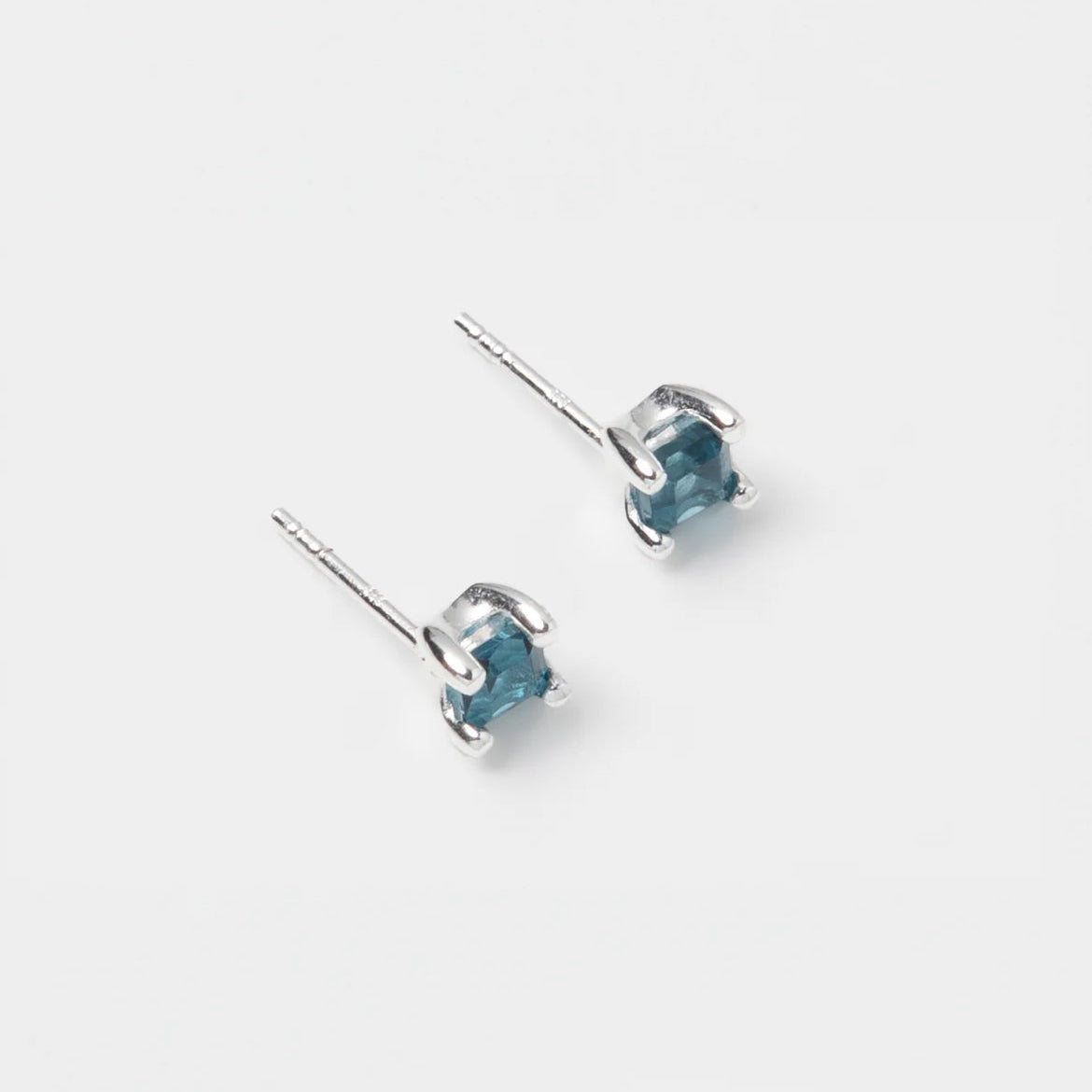 Josie Stone Studs / Silver*Blue Topaz