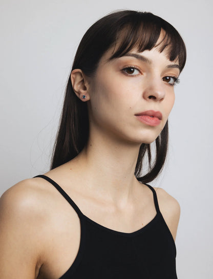 Josie Stone Studs / Silver*Blue Topaz