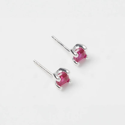 Josie Stone Studs / Silver*Pink Ruby