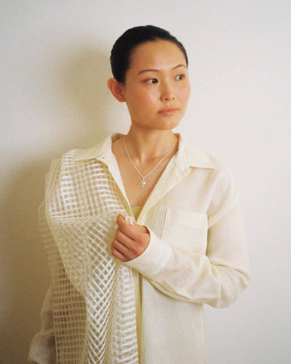 Rita Flower Necklace / Silver