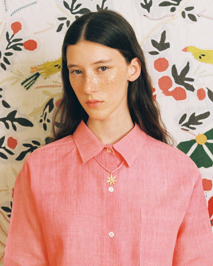 Atlas Silk Necklace / Pink*Gold